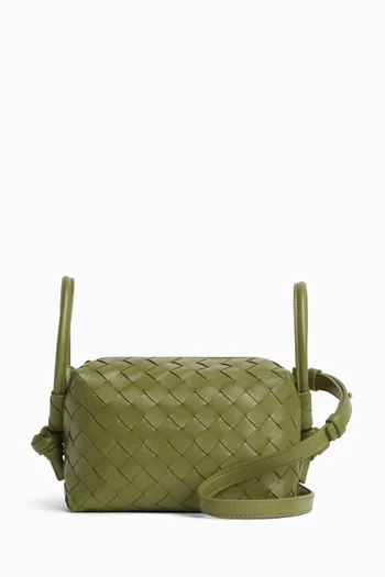Loop Top-handle Bag in Intrecciato Leather