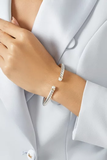 سوار كابل فليكس فضة إسترلينية وذهب أصفر عيار 14