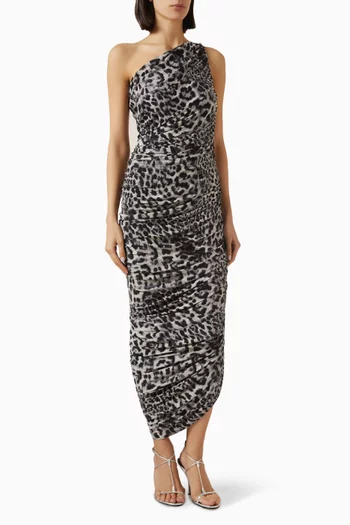 Diana One-shoulder Ruched Gown