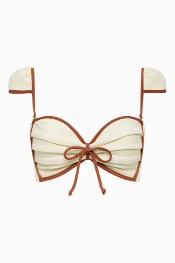 Binded Cabana Bows Bikini Top