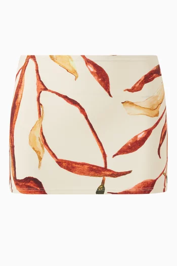 Printed Micro Skirt