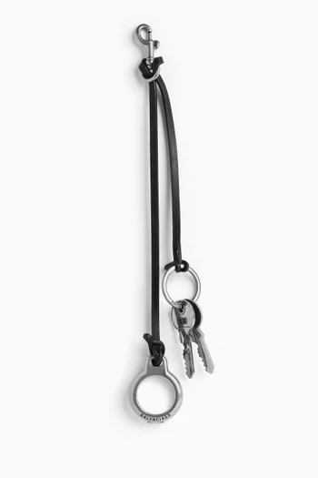 Subway Keychain in Calfskin & Metal