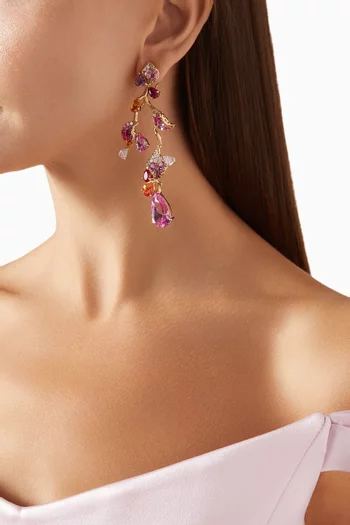 Rose Triteia Earrings in 18kt Rose Gold Vermeil