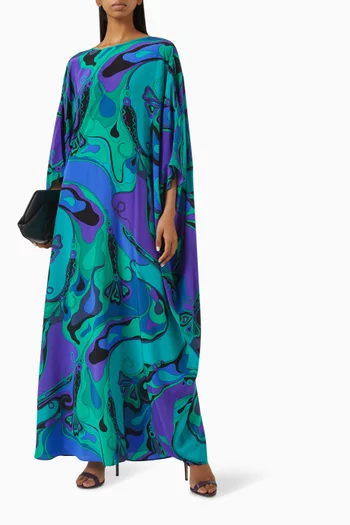 قفطان بنقشة مارمو كريب صيني