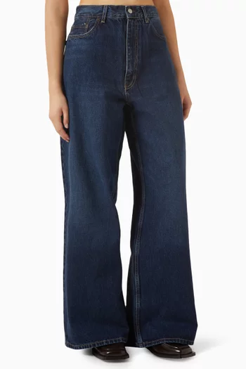 Pool Wide-leg Jeans in Cotton-denim