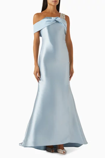 Embellished Mermaid Gown in Mikado