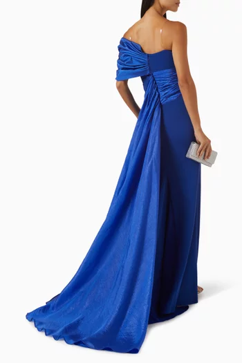 Off-shoulder Gown in Organza