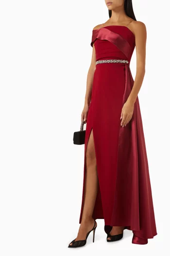 Embellished Off-shouder Gown