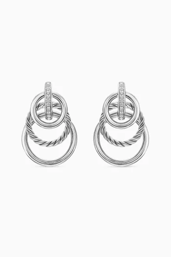 DY Mercer® Triple Ring Drop Earrings in Sterling Silver
