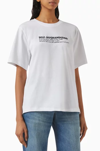 Aggrandizing Slogan T-Shirt in Organic Cotton