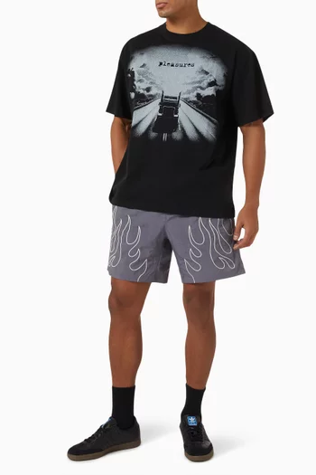 Fiery Running Shorts in Nylon