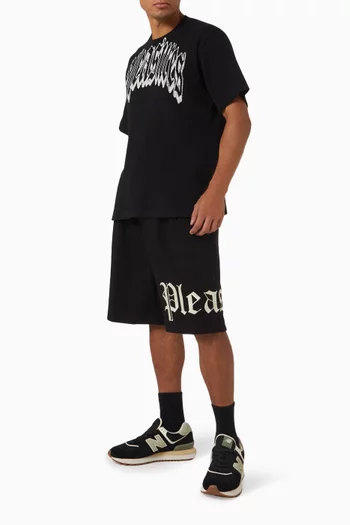 OE Wide Shorts in Cotton-blend