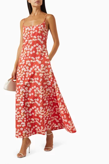 Nicky Floral-print Maxi Dress in Viscose
