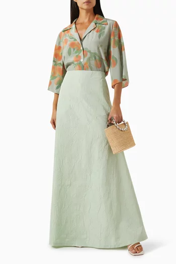 Peachtree-print Shirt in Silk