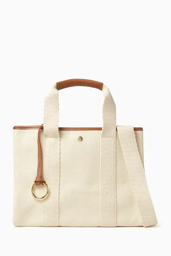 Medium Traversée Tote Bag in Oxford Canvas