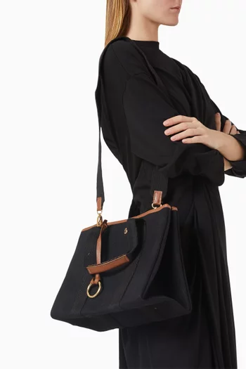 Medium Traversée Tote Bag in Verneuil Canvas