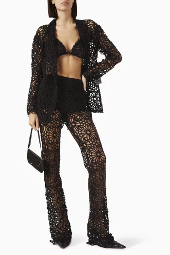 No-waistband Boot Pants in Crochet