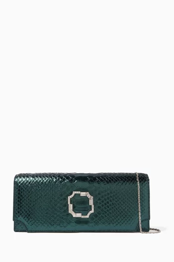 Vivien Clutch in Embossed Python-leather