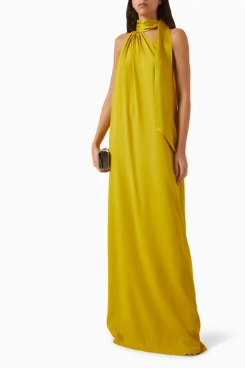 Astor Scarf Dress in Crepe Cady