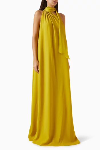 Astor Scarf Dress in Crepe Cady