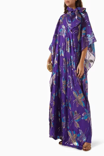Stevie Bow Kaftan in Fil Coupé