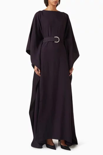 Fitzgerald Open-back Kaftan in Crepe Cady