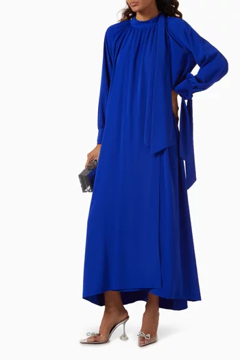 Envelope-cut Dress in Satin
