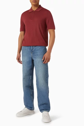 Polo T-shirt in Silk & Cotton