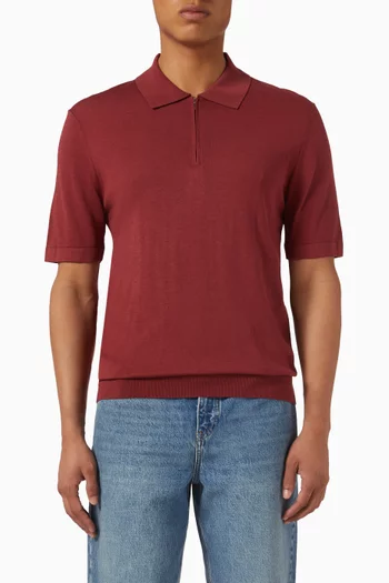 Polo T-shirt in Silk & Cotton