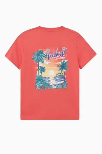 Beach Print T-shirt in Cotton