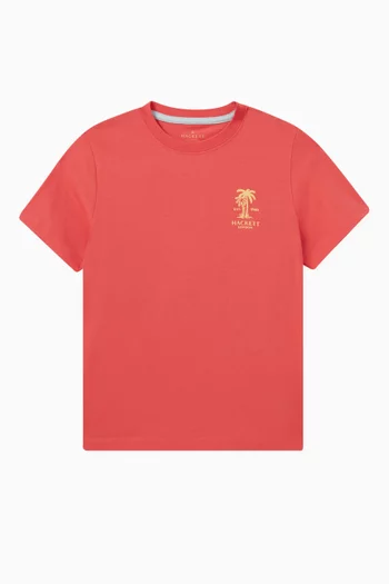 Beach Print T-shirt in Cotton