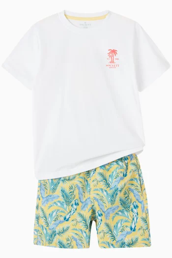 Beach Print T-shirt in Cotton