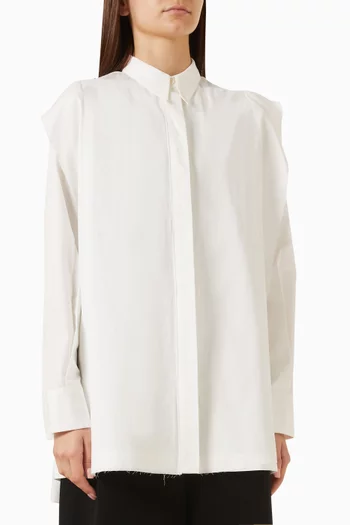 French Stitch Detail Shirt in Cotton