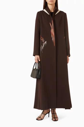 Embroidered Long-sleeve Abaya