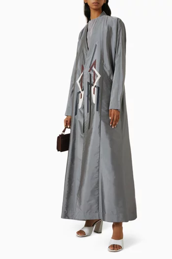 Embroidered Long-sleeve Abaya