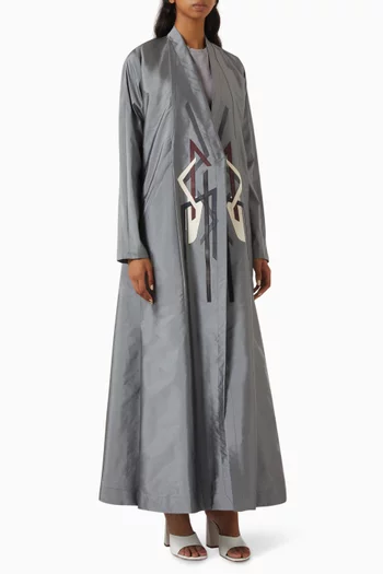 Embroidered Long-sleeve Abaya