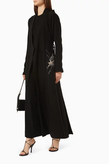 Coat-style Embroidered Abaya