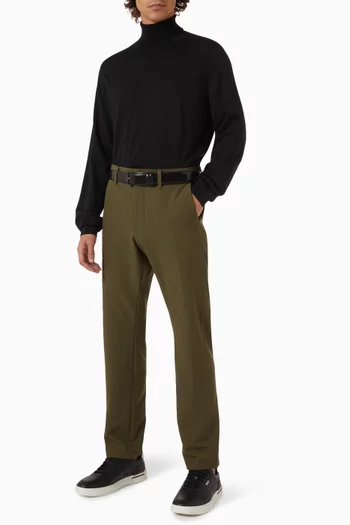 سترة بياقة عالية صوف مارينو