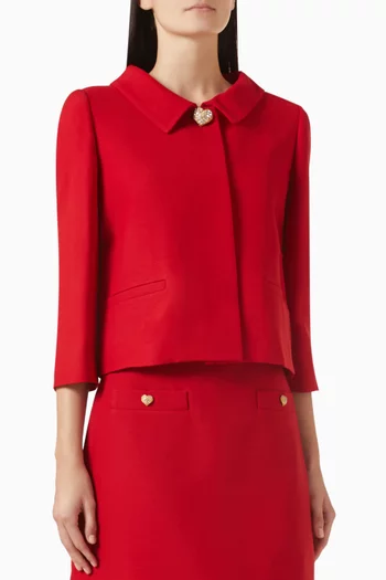 Jewel-heart Jacket in Crepe Couture