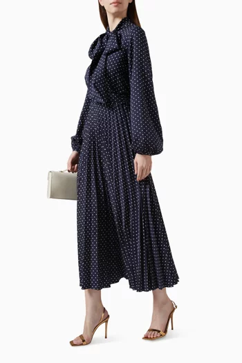 Polka-dot Belted Dress