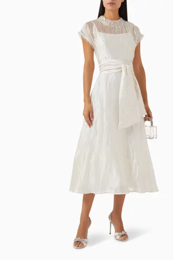 Felicity Midi Dress in Jacquard