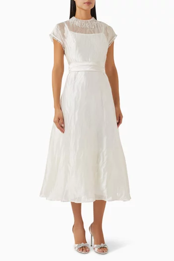 Felicity Midi Dress in Jacquard