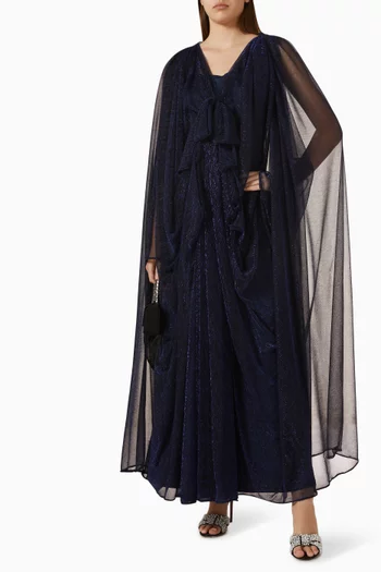Draped Bow Maxi Dress