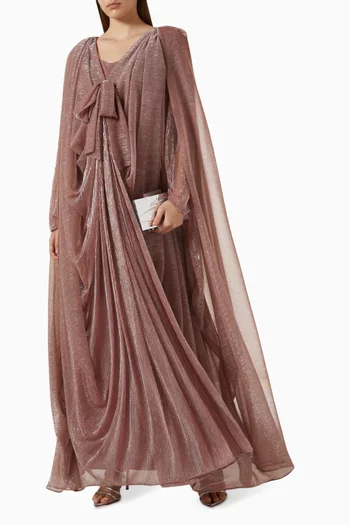 Draped Bow Maxi Dress