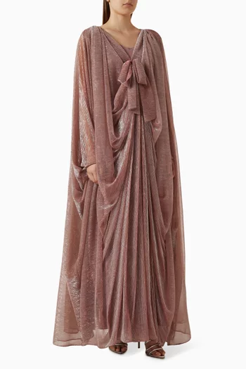 Draped Bow Maxi Dress