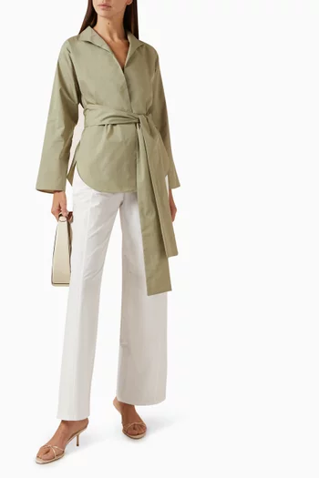 Tie-up Top in Cotton-blend