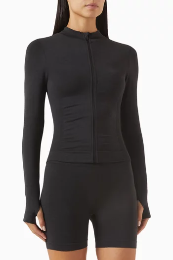 Sculpt Seamless Zip Longline Jacket