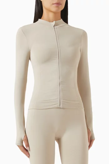 Sculpt Seamless Zip Longline Jacket