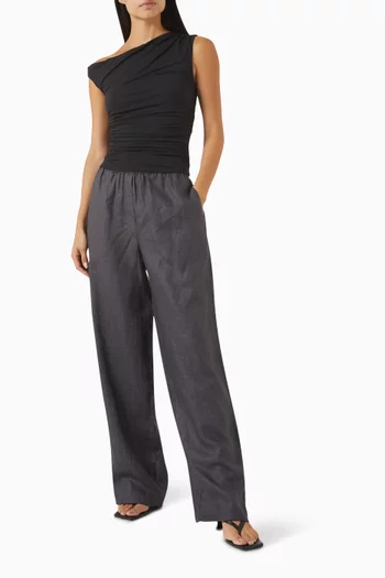365 Asymmetric Ruched Side Top
