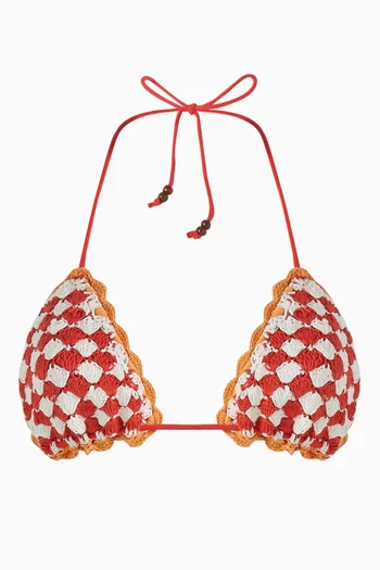 The Crochet Tri Bikini Top